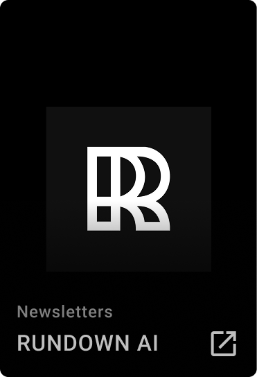 Rundown AI newsletter card